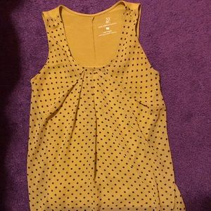 New York & Co. chartreuse Chiffon Front Tank